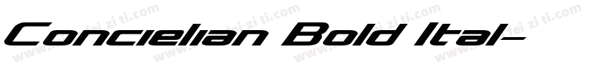 Concielian Bold Ital字体转换